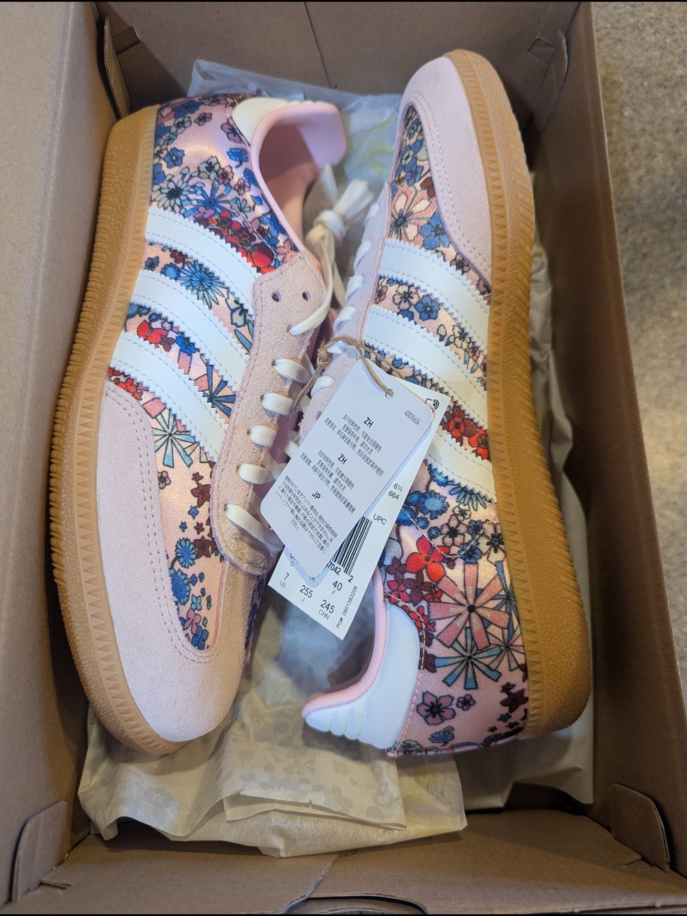 adidas Samba Pink Floral Liberty Collaboration Sneakers 7 Women - Picture 5 of 7